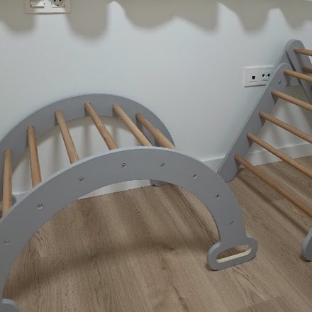 Gimnasio de escalada: triángulo y arco